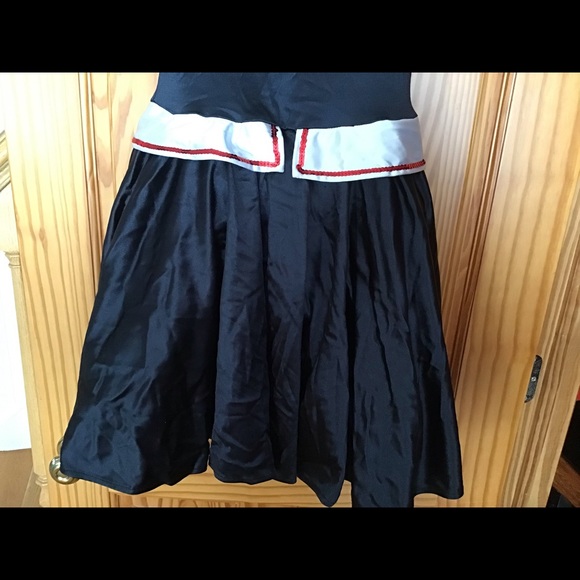 PIN UP ROCKABILLY CHERRY SAILOR COSTUME SZ M HALLOWEEN DANCE DRESS UP - Picture 4 of 11